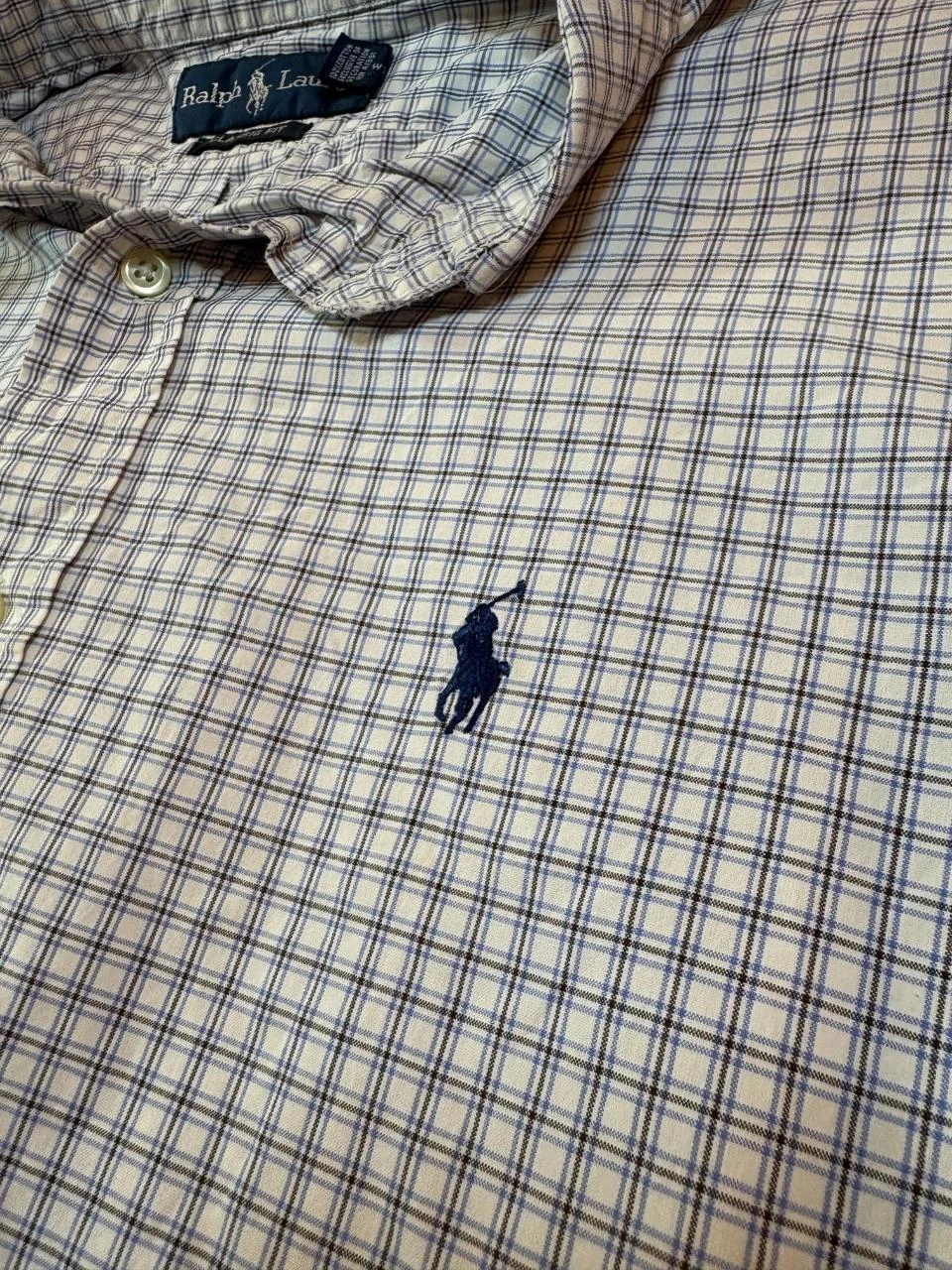Camisa de manga curta Ralph Lauren Classic Fit Masculino – Tamanho G – Xadrez Azul – photo 4